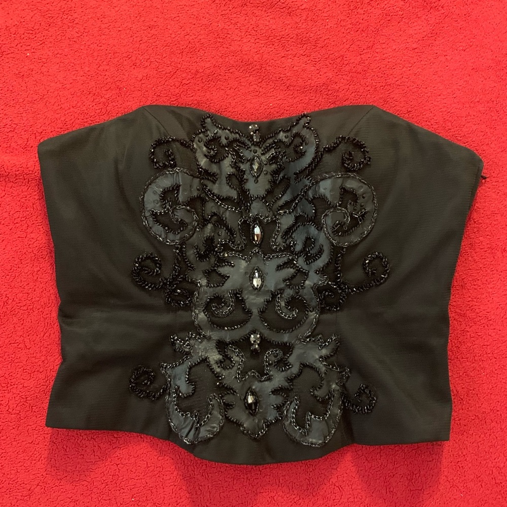 Elegant Black Corset Halloween Masquerade